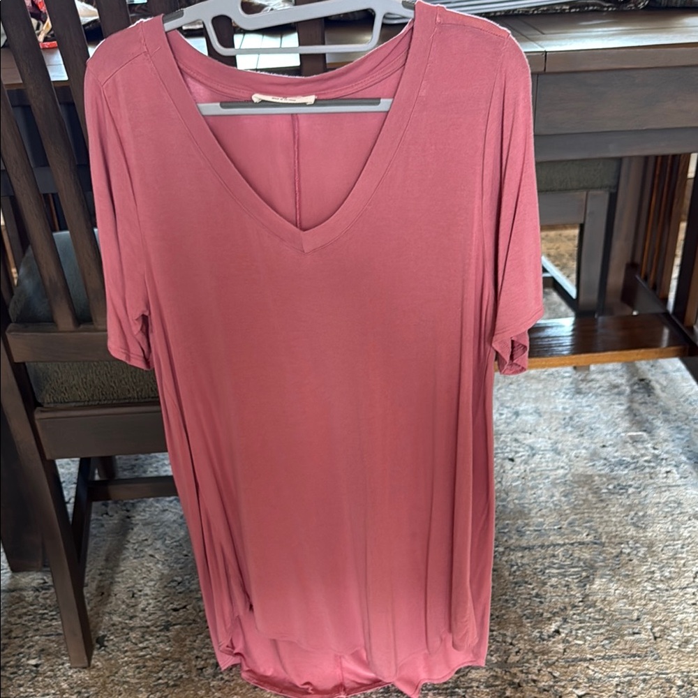 Zenana Outfitters Relaxed Pink Tunic Top